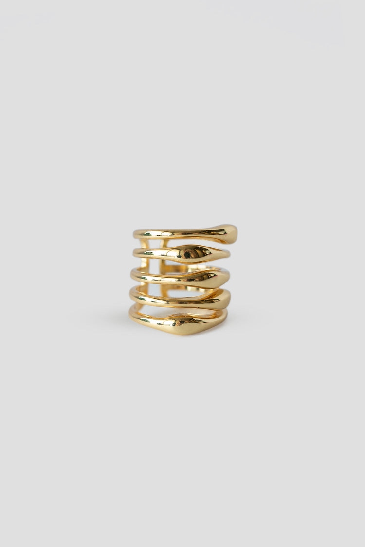 18k Gold Plated Stairway To Paradise Finger Ring For Women Ring