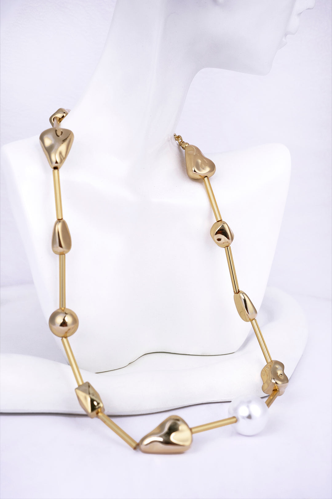 Chunky Gold Plated Necklace For Women