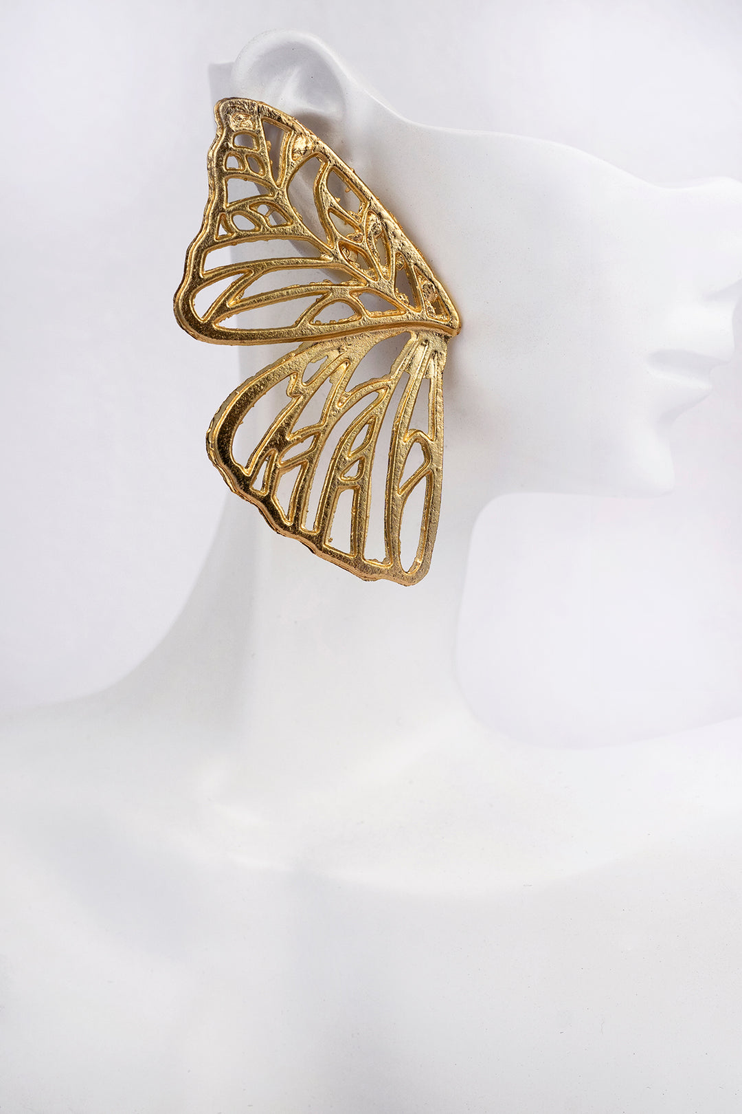 Oversized Butterfly Wing Big Stud Earrings For Women