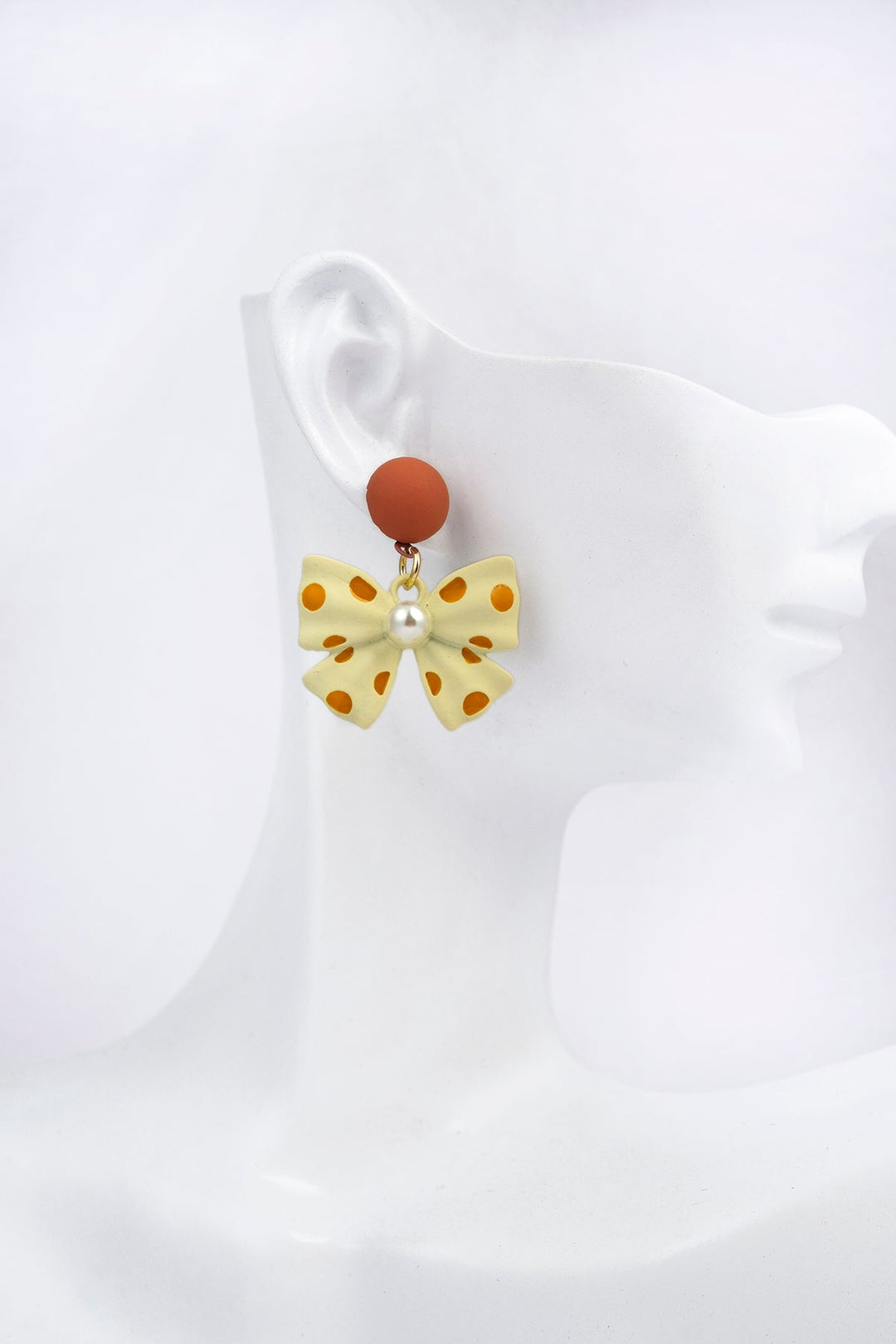 Butterscotch Bow Stud Earrings Earring