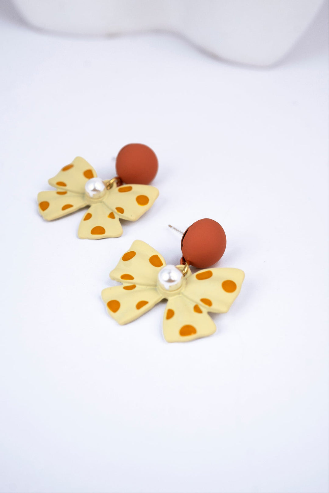 Butterscotch Bow Stud Earrings Earring