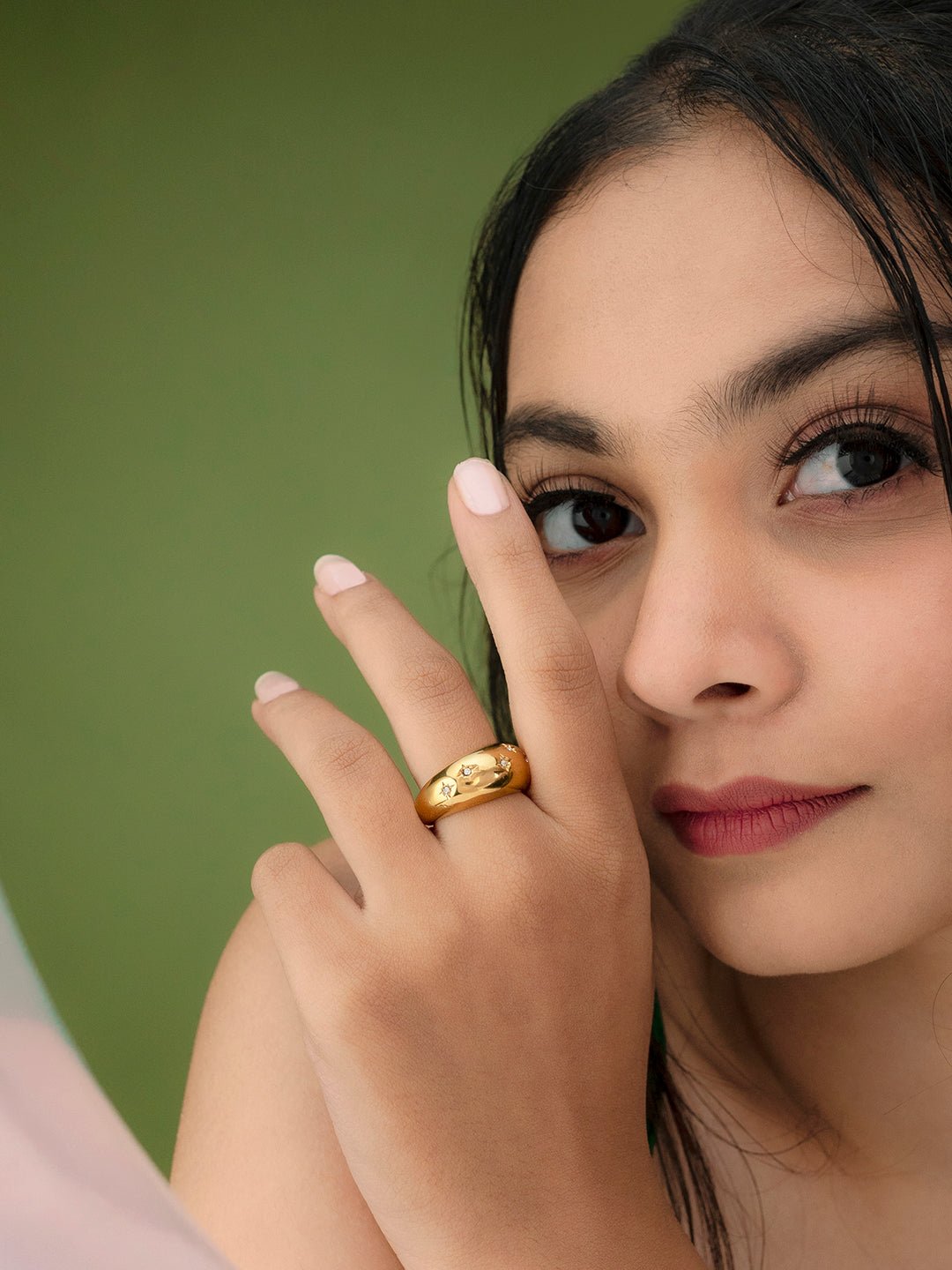 Chunky Ring With Stars For Women