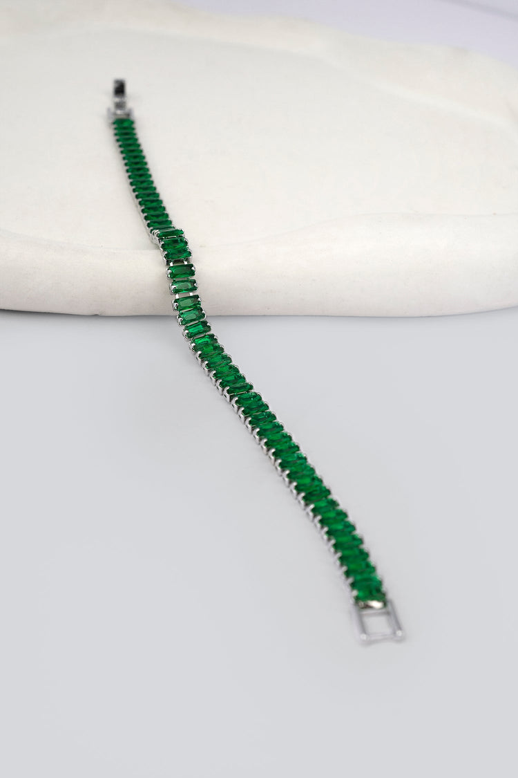 Dark Green Fashion Tennis Bracelet For Women