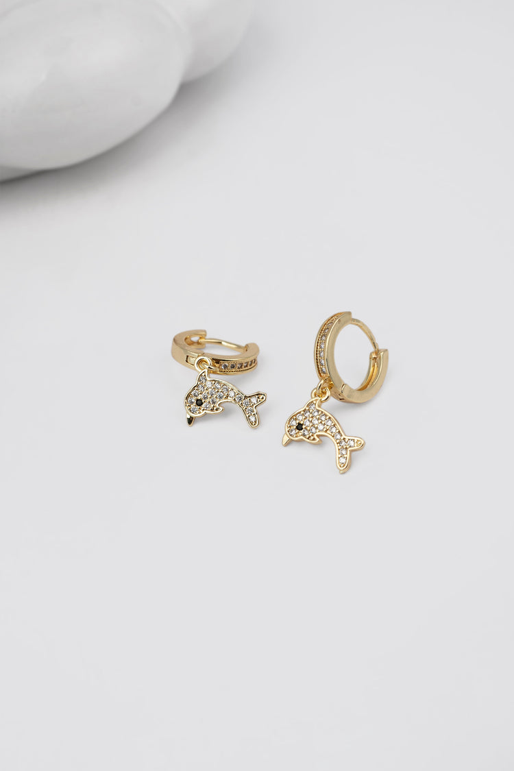 Dolphin Charms Demi - Fine Earring Earring