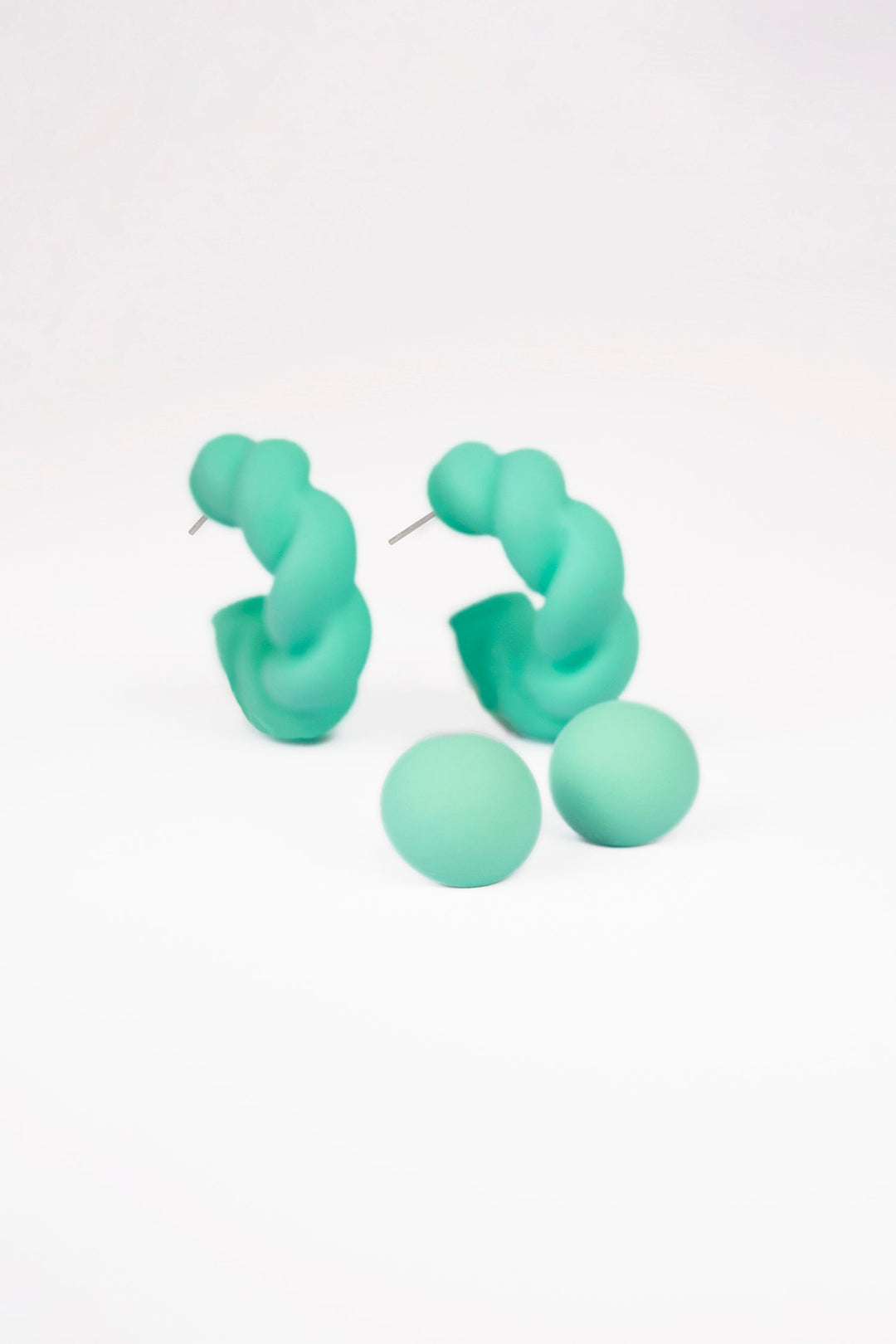 Enamel Earrings For Women - Set of 2 (Turquoise) Earring