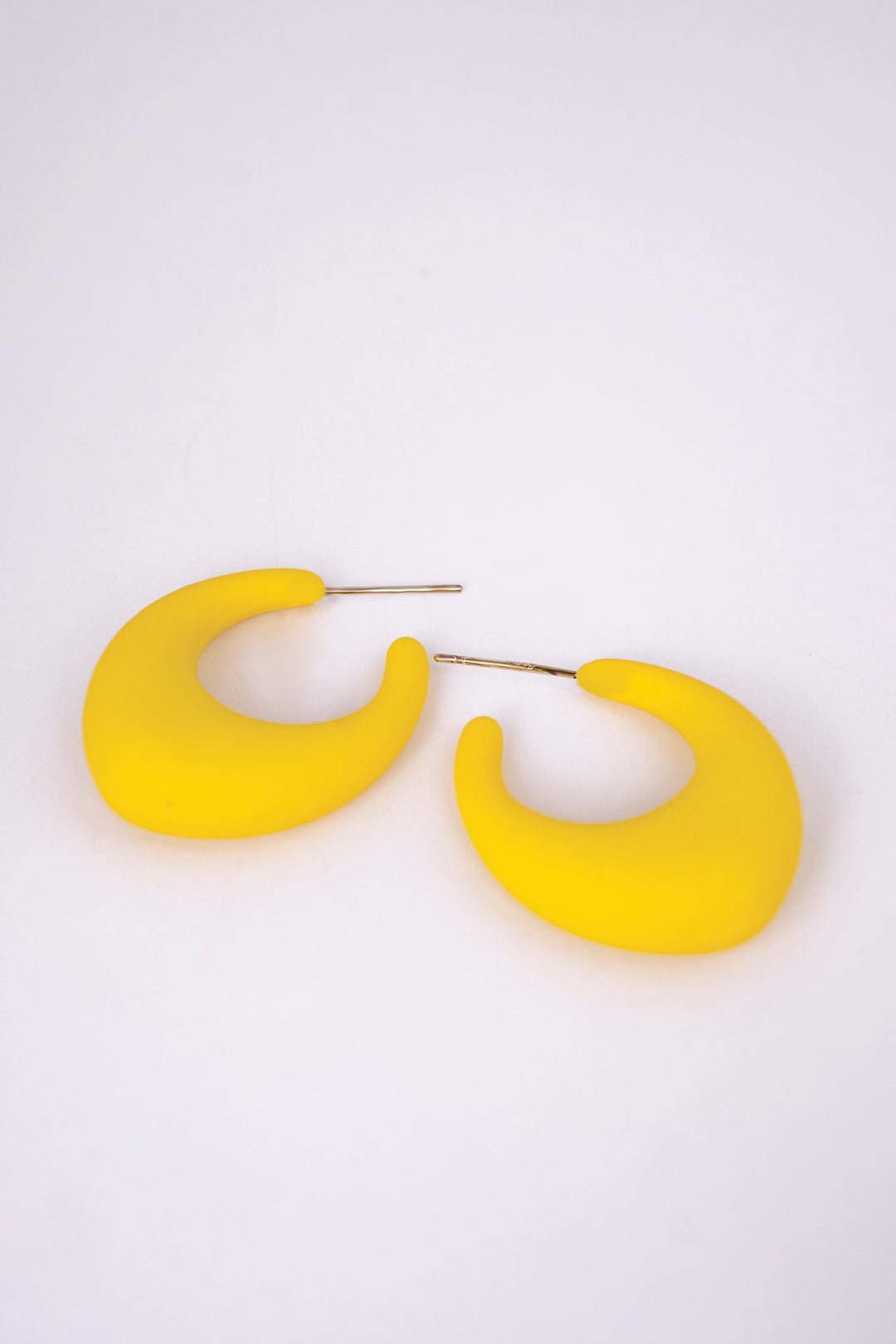 Enamel Huggie Earrings (Yellow) Earring