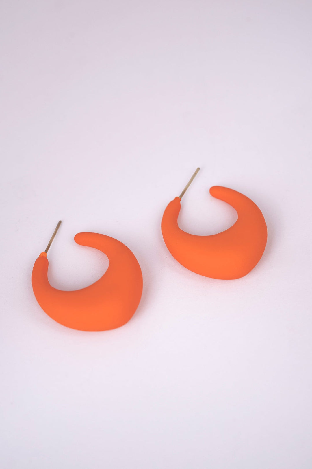 Enamel Huggie (Orange) Earring