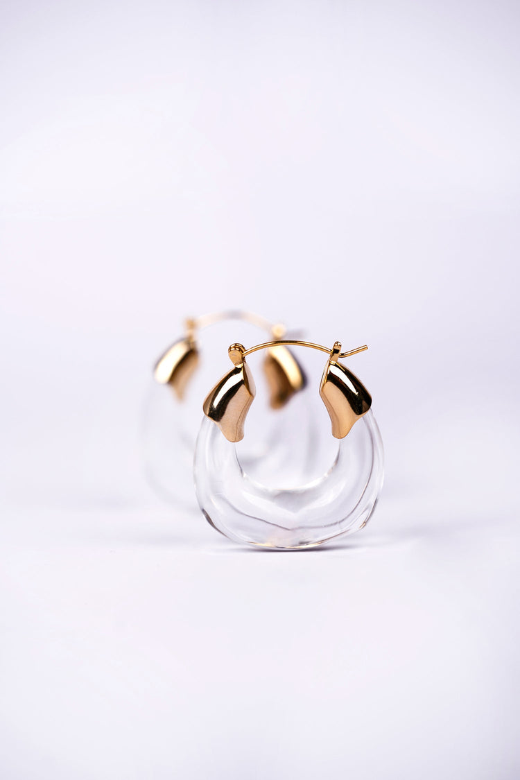 Faux Glass Hoop Earrings For Women Earring