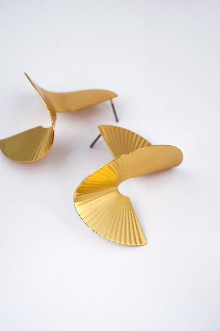 Geometric Gold Plated Modern Earrings Earring