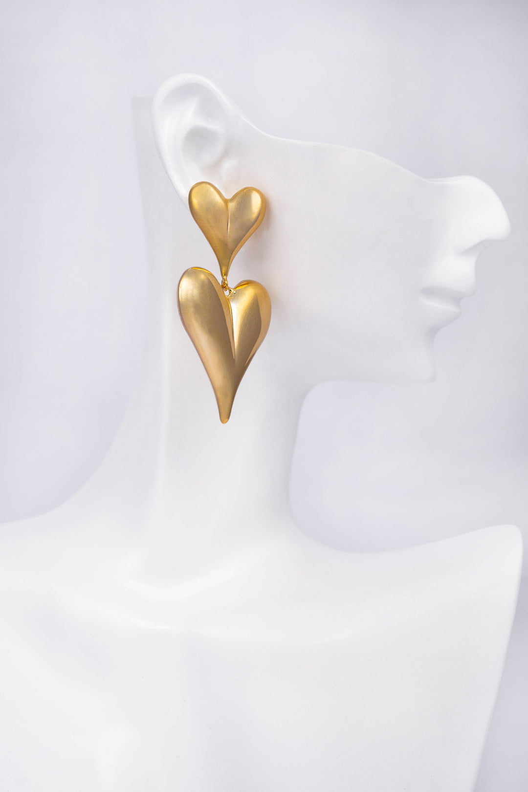 Gold Plated Double Heart Earrings Earring