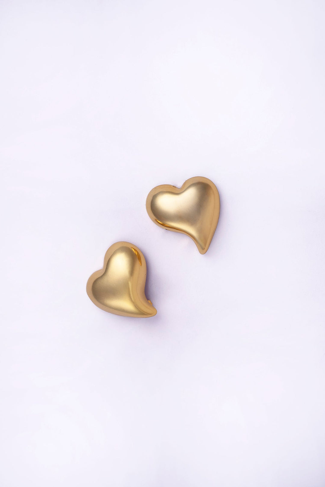 Gold Plated Upside Down Heart Stud Earrings Earring