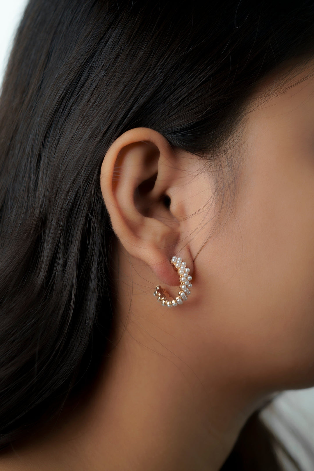 Gold Toned Hoops With Charms Combo Set (Box Not Included)