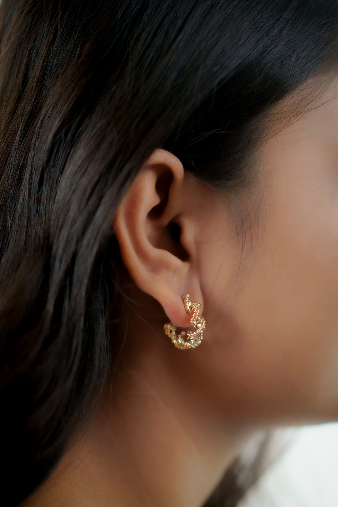 Gold Toned Hoops With Charms Combo Set (Box Not Included)