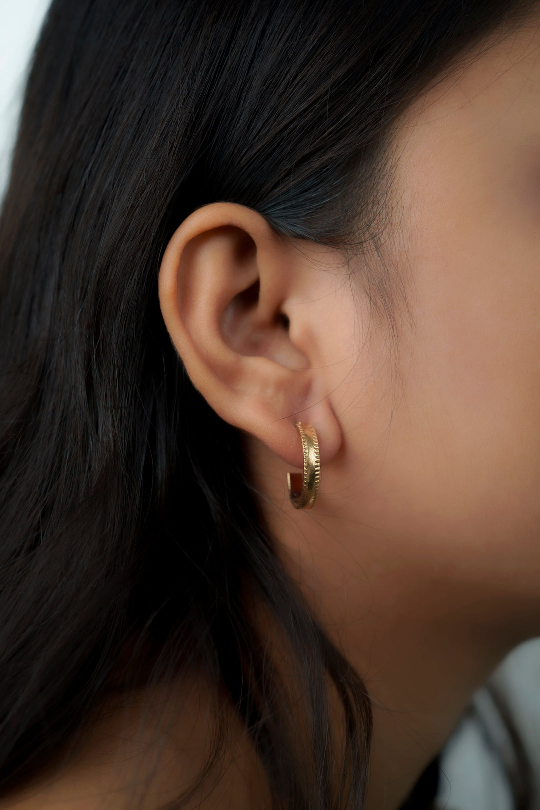 Gold Toned Hoops With Charms Combo Set (Box Not Included)