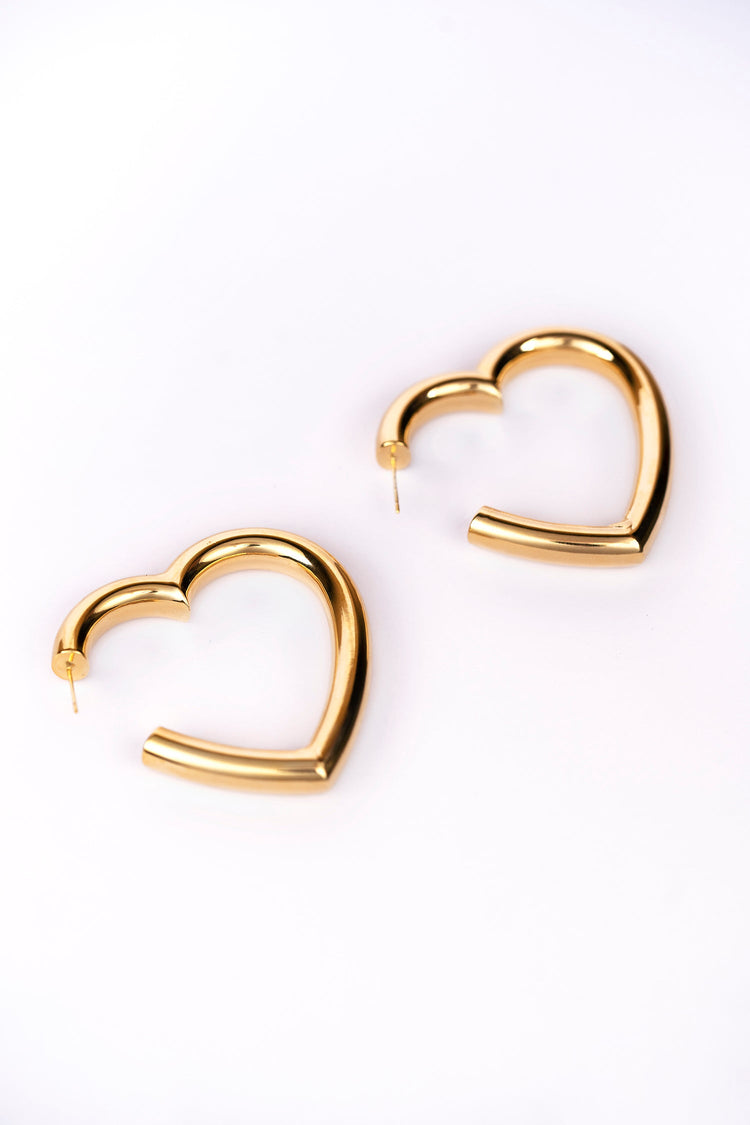 Heart Shaped Oversized Hoop Earrings Earring