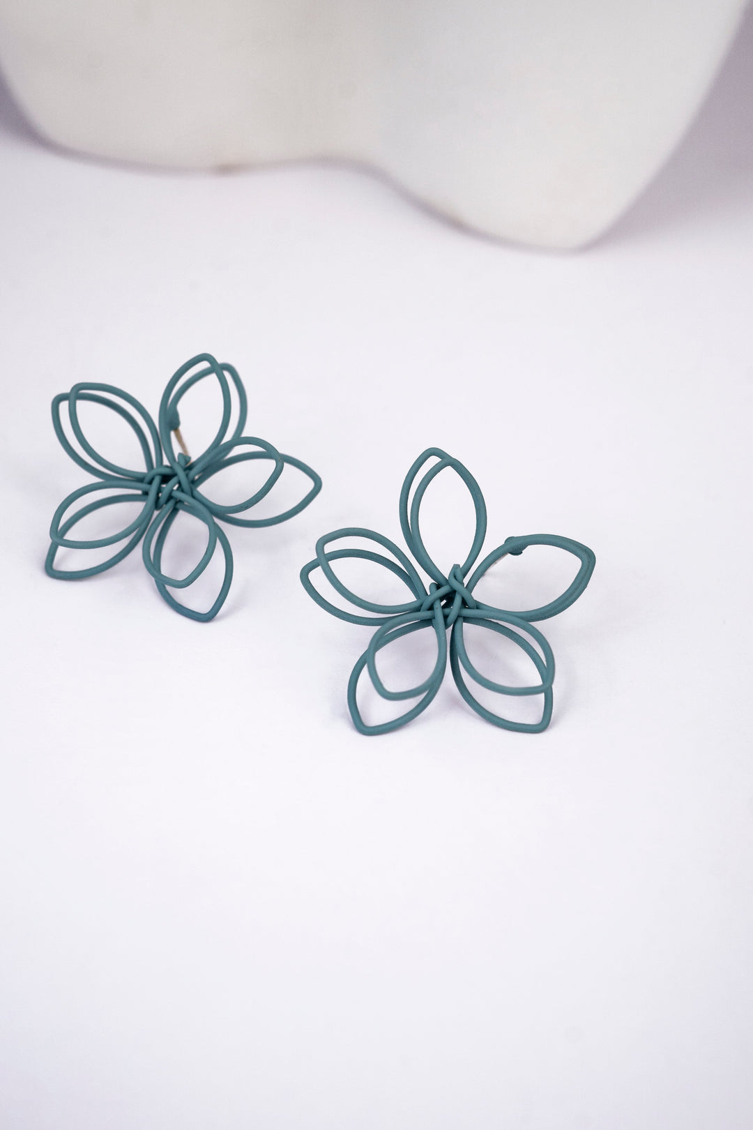 Matte Finish Flower Earrings Earring