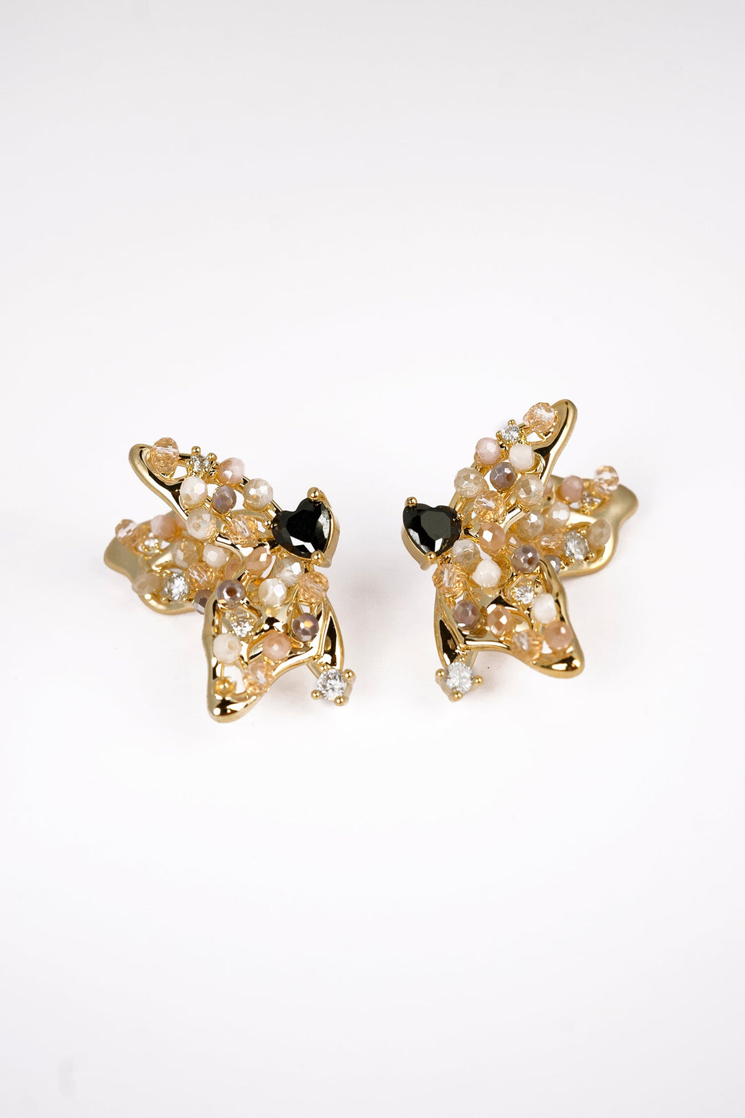 Multi Pearl Butterfly Wings Earrings Earring