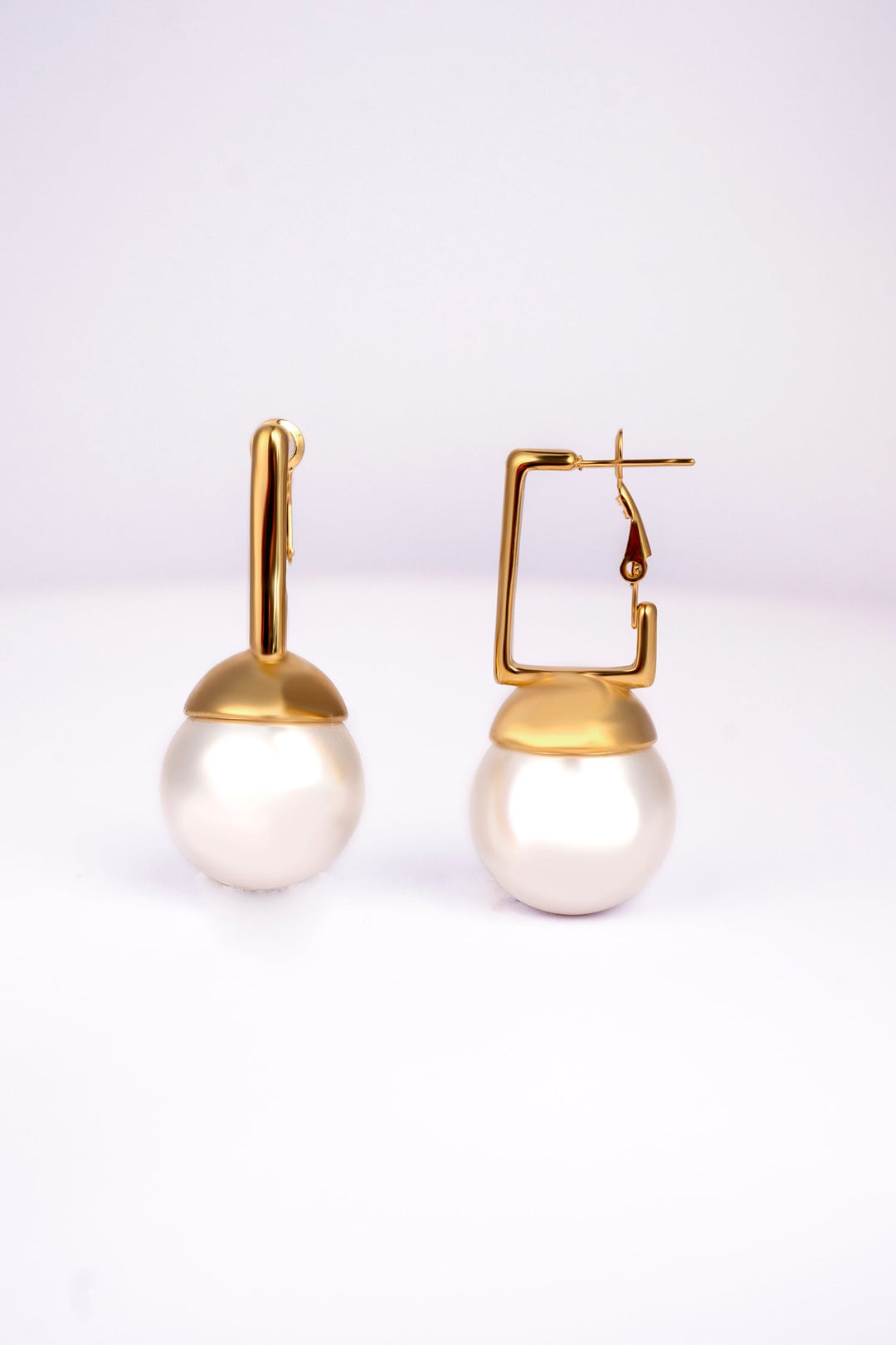 Oversized Pearl Clip On Drop Earrings Earring