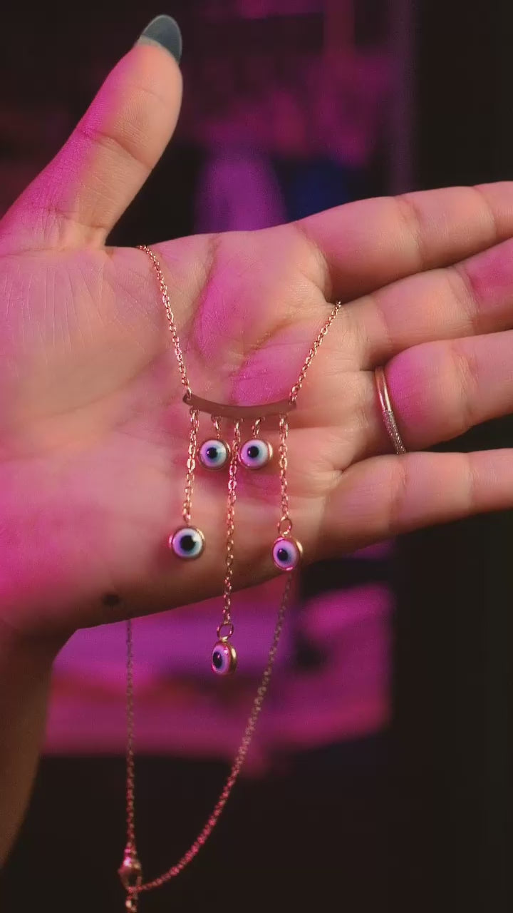 Dangling Evil Eyes Necklace