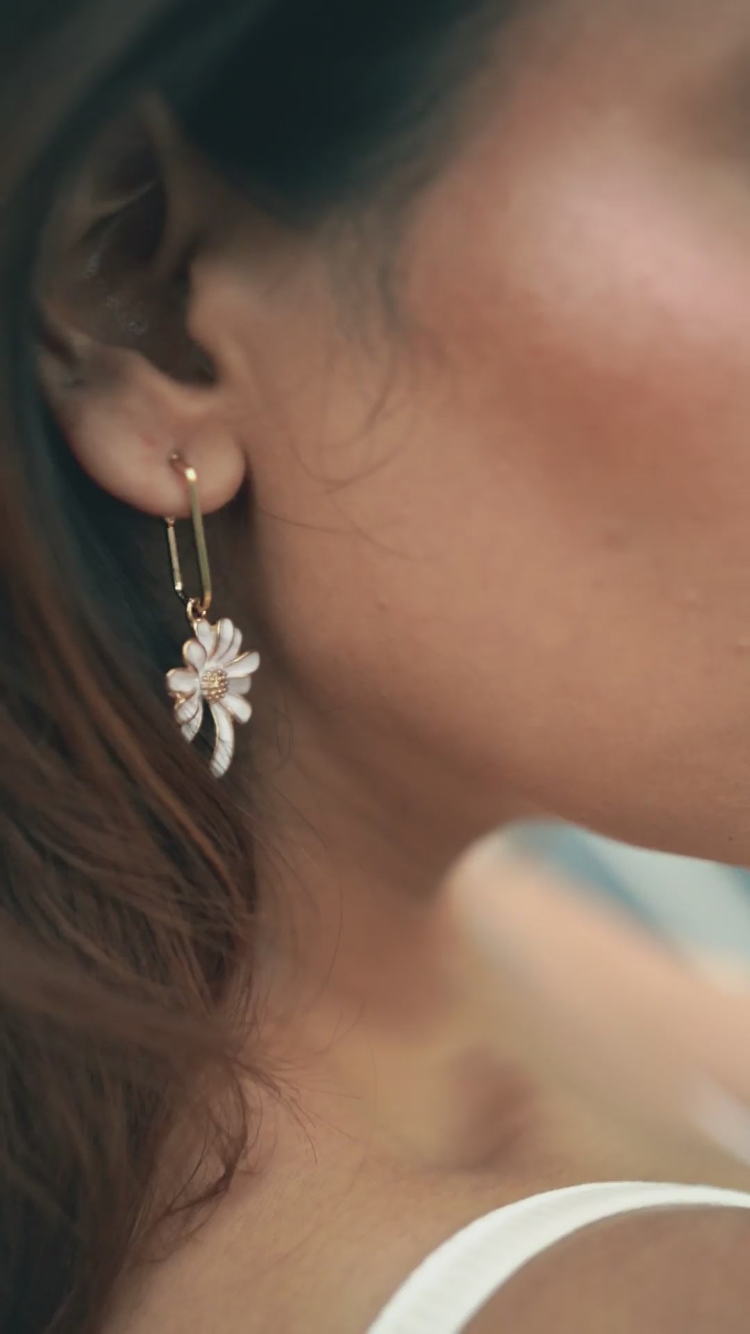 Dainty Flower Drop Earrings