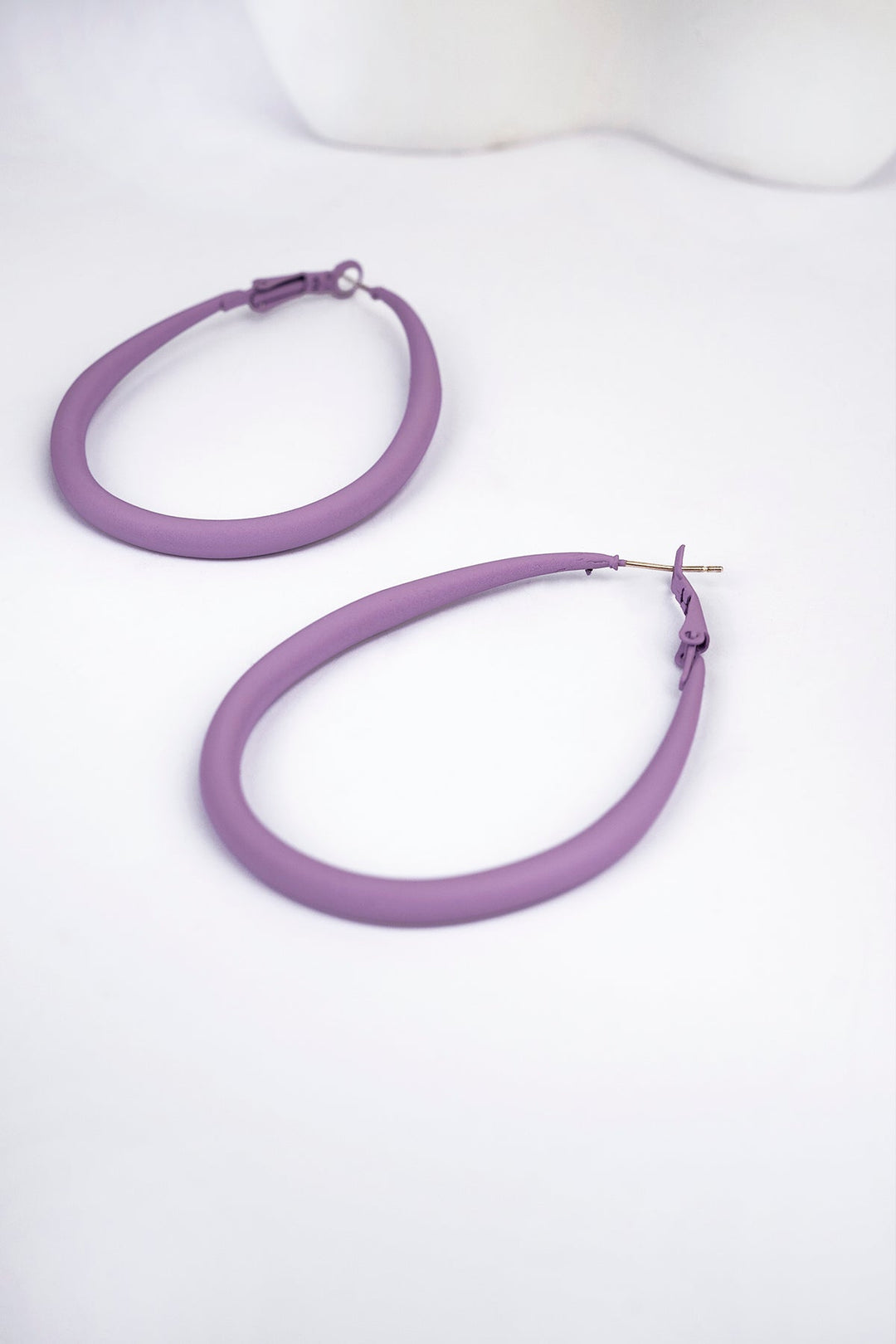 Purple Oval Earrings For Women Earring