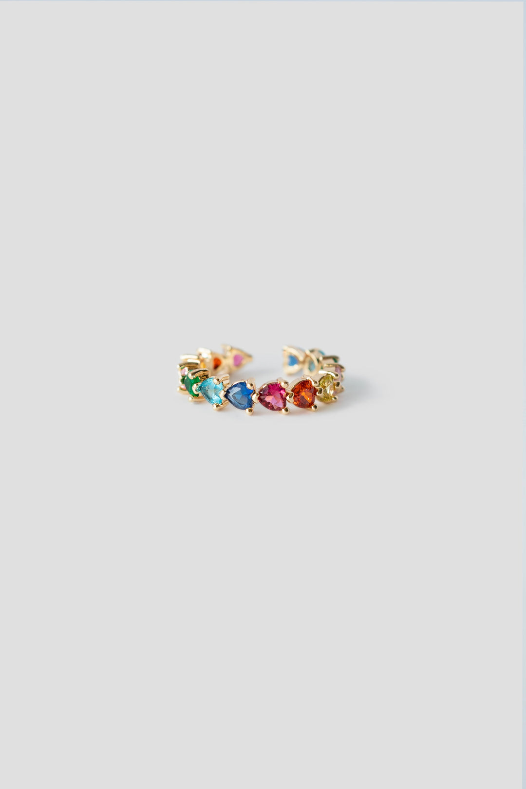 Rainbow Heart Adjustable Demi - Fine Ring For Women