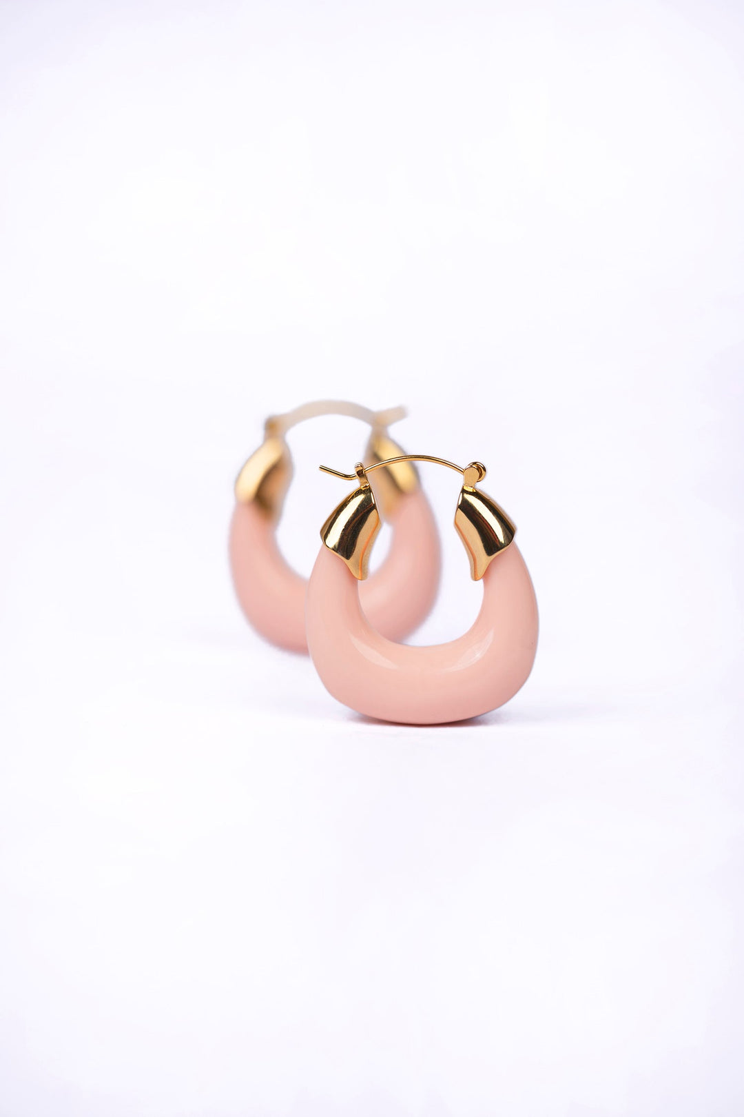 Salmon Pink Handbag Hoops Earrings For Women Earring