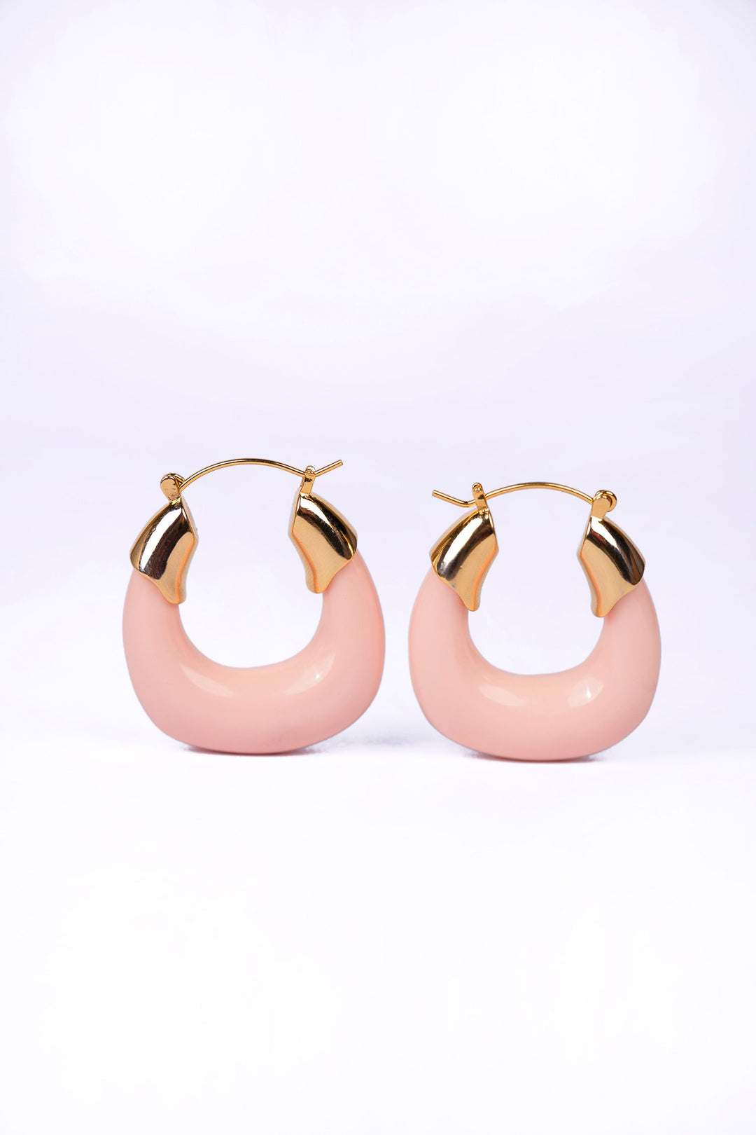 Salmon Pink Handbag Hoops Earrings For Women Earring