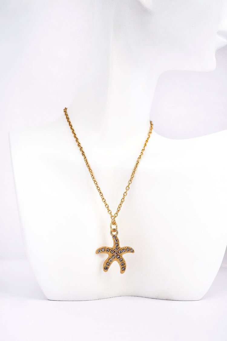 Starfish Locket Necklace Necklace