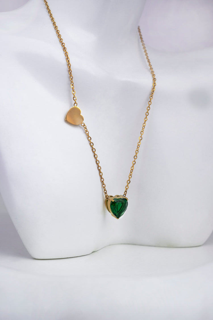 Trendy Gold Necklace With Heart Necklace